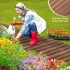 image:imageVINGLI Oversized 22IN W 8FT L Wooden Garden Pathway for Outdoors Roll Out Garden Pathway Walkway Flooring WSteel Wire AntiSlip Texture Ground Stakes Outside Walkway for Patio Wedding PoolsideCarbonized Color