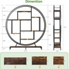 image:imageVINGLI Plant Stand Indoor with Grow Light 63 Inch Tall Lighted Plant Shelf Indoor with 5 LED Light StripsLarge Tiered Plant Stand for Indoor Growing FullMoon Round Metal Flower Display Shelves Modern Decorative Plant Rack for Living Room Balcony Black