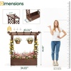 image:imageVINGLI Raised Garden Bed with Trellis amp Hanging Roof Wooden Elevated Planter Box with Drainage Holes for Outdoor Climbing Plants Vegetables Flowers Patio Yard Balcony Carbonized Medium