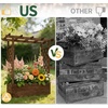 image:imageVINGLI Raised Garden Bed with Trellis amp Hanging Roof Wooden Elevated Planter Box with Drainage Holes for Outdoor Climbing Plants Vegetables Flowers Patio Yard Balcony Carbonized Medium