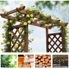 image:imageVINGLI Raised Garden Bed with Trellis amp Hanging Roof Wooden Elevated Planter Box with Drainage Holes for Outdoor Climbing Plants Vegetables Flowers Patio Yard Balcony Carbonized Medium