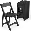 image:imageVINGLI Resin Folding Chairs with Cushion Foldable Plastic Chair with Comfortable Padded Seats Perfect for Event Party Indoor Outdoor White 4 PCBlack