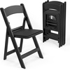 image:imageVINGLI Resin Folding Chairs with Cushion Foldable Plastic Chair with Comfortable Padded Seats Perfect for Event Party Indoor Outdoor White 4 PCBlack