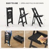 image:imageVINGLI Resin Folding Chairs with Cushion Foldable Plastic Chair with Comfortable Padded Seats Perfect for Event Party Indoor Outdoor White 4 PCBlack