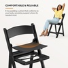 image:imageVINGLI Resin Folding Chairs with Cushion Foldable Plastic Chair with Comfortable Padded Seats Perfect for Event Party Indoor Outdoor White 4 PCBlack