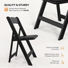image:imageVINGLI Resin Folding Chairs with Cushion Foldable Plastic Chair with Comfortable Padded Seats Perfect for Event Party Indoor Outdoor White 4 PCBlack