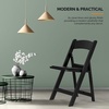 image:imageVINGLI Resin Folding Chairs with Cushion Foldable Plastic Chair with Comfortable Padded Seats Perfect for Event Party Indoor Outdoor White 4 PCBlack
