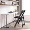 image:imageVINGLI Resin Folding Chairs with Cushion Foldable Plastic Chair with Comfortable Padded Seats Perfect for Event Party Indoor Outdoor White 4 PCBlack