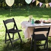 image:imageVINGLI Resin Folding Chairs with Cushion Foldable Plastic Chair with Comfortable Padded Seats Perfect for Event Party Indoor Outdoor White 4 PCBlack