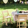 image:imageVINGLI Resin Folding Chairs with Cushion Foldable Plastic Chair with Comfortable Padded Seats Perfect for Event Party Indoor Outdoor White 4 PCNatural