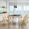 image:imageVINGLI Resin Folding Chairs with Cushion Foldable Plastic Chair with Comfortable Padded Seats Perfect for Event Party Indoor Outdoor White 4 PCNatural