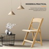 image:imageVINGLI Resin Folding Chairs with Cushion Foldable Plastic Chair with Comfortable Padded Seats Perfect for Event Party Indoor Outdoor White 4 PCNatural
