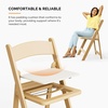 image:imageVINGLI Resin Folding Chairs with Cushion Foldable Plastic Chair with Comfortable Padded Seats Perfect for Event Party Indoor Outdoor White 4 PCNatural