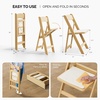 image:imageVINGLI Resin Folding Chairs with Cushion Foldable Plastic Chair with Comfortable Padded Seats Perfect for Event Party Indoor Outdoor White 4 PCNatural