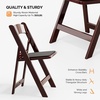 image:imageVINGLI Resin Folding Chairs with Cushion Foldable Plastic Chair with Comfortable Padded Seats Perfect for Event Party Indoor Outdoor White 4 PCReddish Brown