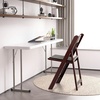 image:imageVINGLI Resin Folding Chairs with Cushion Foldable Plastic Chair with Comfortable Padded Seats Perfect for Event Party Indoor Outdoor White 4 PCReddish Brown