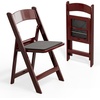 image:imageVINGLI Resin Folding Chairs with Cushion Foldable Plastic Chair with Comfortable Padded Seats Perfect for Event Party Indoor Outdoor White 4 PCReddish Brown