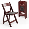 image:imageVINGLI Resin Folding Chairs with Cushion Foldable Plastic Chair with Comfortable Padded Seats Perfect for Event Party Indoor Outdoor White 4 PCReddish Brown