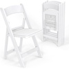 image:imageVINGLI Resin Folding Chairs with Cushion Foldable Plastic Chair with Comfortable Padded Seats Perfect for Event Party Indoor Outdoor White 4 PCWhite