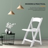 image:imageVINGLI Resin Folding Chairs with Cushion Foldable Plastic Chair with Comfortable Padded Seats Perfect for Event Party Indoor Outdoor White 4 PCWhite