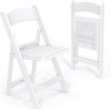 image:imageVINGLI Resin Folding Chairs with Cushion Foldable Plastic Chair with Comfortable Padded Seats Perfect for Event Party Indoor Outdoor White 4 PCWhite