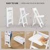 image:imageVINGLI Resin Folding Chairs with Cushion Foldable Plastic Chair with Comfortable Padded Seats Perfect for Event Party Indoor Outdoor White 4 PCWhite