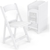 image:imageVINGLI Resin Folding Chairs with Cushion Foldable Plastic Chair with Comfortable Padded Seats Perfect for Event Party Indoor Outdoor White 4 PCWhite