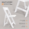 image:imageVINGLI Resin Folding Chairs with Cushion Foldable Plastic Chair with Comfortable Padded Seats Perfect for Event Party Indoor Outdoor White 4 PCWhite