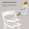image:imageVINGLI Resin Folding Chairs with Cushion Foldable Plastic Chair with Comfortable Padded Seats Perfect for Event Party Indoor Outdoor White 4 PCWhite