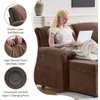 image:imageVINGLI Sectional Sleeper Sofa with Pull Out Couch Bed 111 Inch UShaped Convertible Sofa Bed 7 Seat Modular Sectional Couches for Living Room with Storage Chaise USB Charging Side PocketsDark Brown