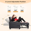 image:imageVINGLI Sectional Sleeper Sofa with Pull Out Couch Bed 111 Inch UShaped Convertible Sofa Bed 7 Seat Modular Sectional Couches for Living Room with Storage Chaise USB Charging Side PocketsBlack
