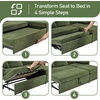 image:imageVINGLI Sectional Sleeper Sofa with Pull Out Couch Bed 111 Inch UShaped Convertible Sofa Bed 7 Seat Modular Sectional Couches for Living Room with Storage Chaise USB Charging Side PocketsGreen