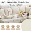 image:imageVINGLI Sectional Sleeper Sofa with Pull Out Couch Bed 111 Inch UShaped Convertible Sofa Bed 7 Seat Modular Sectional Couches for Living Room with Storage Chaise USB Charging Side PocketsBeige