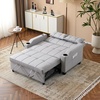 image:imageVINGLI Sectional Sleeper Sofa with Pull Out Couch Bed 111 Inch UShaped Convertible Sofa Bed 7 Seat Modular Sectional Couches for Living Room with Storage Chaise USB Charging Side PocketsLight Grey
