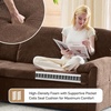 image:imageVINGLI Sectional Sleeper Sofa with Pull Out Couch Bed 111 Inch UShaped Convertible Sofa Bed 7 Seat Modular Sectional Couches for Living Room with Storage Chaise USB Charging Side PocketsDark Brown