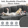 image:imageVINGLI Sectional Sleeper Sofa with Pull Out Couch Bed 111 Inch UShaped Convertible Sofa Bed 7 Seat Modular Sectional Couches for Living Room with Storage Chaise USB Charging Side PocketsBlack