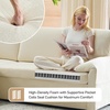 image:imageVINGLI Sectional Sleeper Sofa with Pull Out Couch Bed 111 Inch UShaped Convertible Sofa Bed 7 Seat Modular Sectional Couches for Living Room with Storage Chaise USB Charging Side PocketsBeige