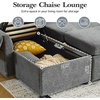 image:imageVINGLI Sectional Sleeper Sofa with Pull Out Couch Bed 111 Inch UShaped Convertible Sofa Bed 7 Seat Modular Sectional Couches for Living Room with Storage Chaise USB Charging Side PocketsBlack