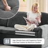 image:imageVINGLI Sectional Sleeper Sofa with Pull Out Couch Bed 111 Inch UShaped Convertible Sofa Bed 7 Seat Modular Sectional Couches for Living Room with Storage Chaise USB Charging Side PocketsBlack