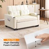 image:imageVINGLI Sectional Sleeper Sofa with Pull Out Couch Bed 111 Inch UShaped Convertible Sofa Bed 7 Seat Modular Sectional Couches for Living Room with Storage Chaise USB Charging Side PocketsBeige
