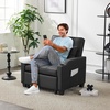 image:imageVINGLI Sectional Sleeper Sofa with Pull Out Couch Bed 111 Inch UShaped Convertible Sofa Bed 7 Seat Modular Sectional Couches for Living Room with Storage Chaise USB Charging Side PocketsBlack