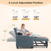 image:imageVINGLI Sectional Sleeper Sofa with Pull Out Couch Bed 111 Inch UShaped Convertible Sofa Bed 7 Seat Modular Sectional Couches for Living Room with Storage Chaise USB Charging Side PocketsBlue Grey