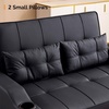 image:imageVINGLI Sectional Sleeper Sofa with Pull Out Couch Bed 111 Inch UShaped Convertible Sofa Bed 7 Seat Modular Sectional Couches for Living Room with Storage Chaise USB Charging Side PocketsBlack