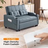 image:imageVINGLI Sectional Sleeper Sofa with Pull Out Couch Bed 111 Inch UShaped Convertible Sofa Bed 7 Seat Modular Sectional Couches for Living Room with Storage Chaise USB Charging Side PocketsBlue Grey