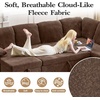 image:imageVINGLI Sectional Sleeper Sofa with Pull Out Couch Bed 111 Inch UShaped Convertible Sofa Bed 7 Seat Modular Sectional Couches for Living Room with Storage Chaise USB Charging Side PocketsDark Brown