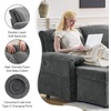 image:imageVINGLI Sectional Sleeper Sofa with Pull Out Couch Bed 111 Inch UShaped Convertible Sofa Bed 7 Seat Modular Sectional Couches for Living Room with Storage Chaise USB Charging Side PocketsBlack