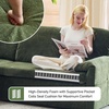image:imageVINGLI Sectional Sleeper Sofa with Pull Out Couch Bed 111 Inch UShaped Convertible Sofa Bed 7 Seat Modular Sectional Couches for Living Room with Storage Chaise USB Charging Side PocketsGreen