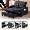 image:imageVINGLI Sectional Sleeper Sofa with Pull Out Couch Bed 111 Inch UShaped Convertible Sofa Bed 7 Seat Modular Sectional Couches for Living Room with Storage Chaise USB Charging Side PocketsBlack