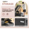 image:imageVINGLI Sectional Sleeper Sofa with Pull Out Couch Bed 111 Inch UShaped Convertible Sofa Bed 7 Seat Modular Sectional Couches for Living Room with Storage Chaise USB Charging Side PocketsBlack