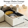 image:imageVINGLI Sectional Sleeper Sofa with Pull Out Couch Bed 111 Inch UShaped Convertible Sofa Bed 7 Seat Modular Sectional Couches for Living Room with Storage Chaise USB Charging Side PocketsBeige